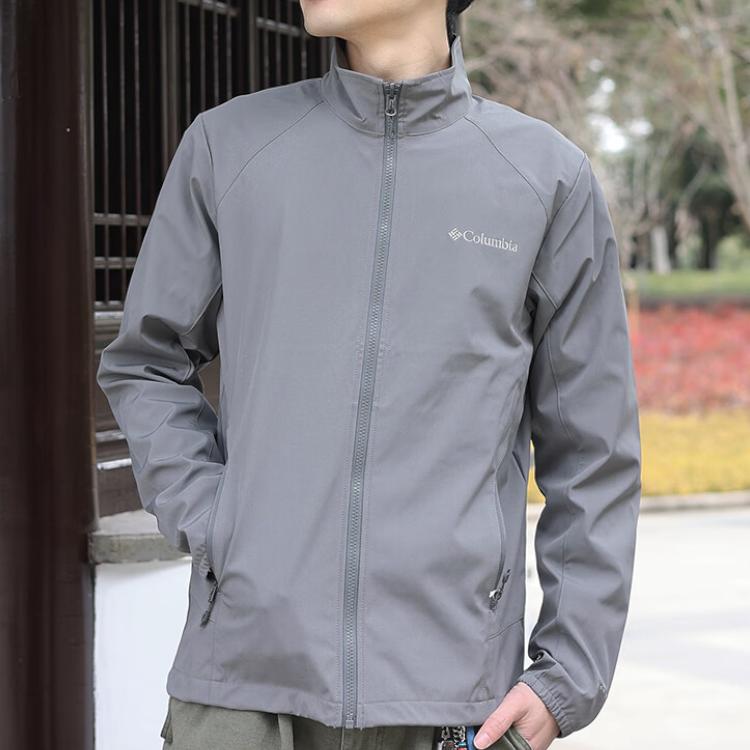 Columbia Outdoor Water-Resistant Windproof Softshell Jacket Men Jacket Gray XE8848-023