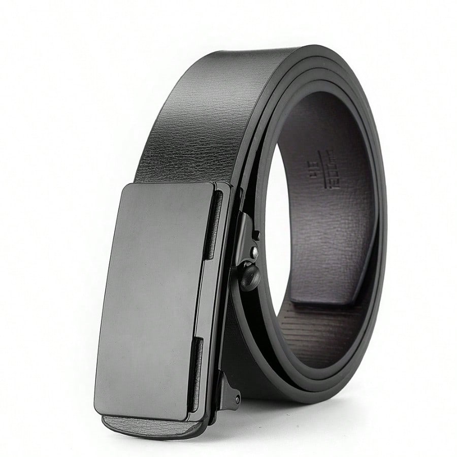 Fashion Waist Belt Men's Leather Business Automatic Buckle Belt