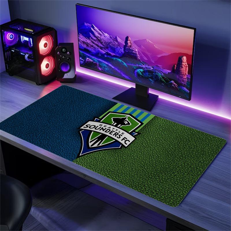 Seattle Sounders FC Print  Cushion Non-slip Laptop Tablet Big Mousepad XXL Mat Mini PC Playmat With Lock edge