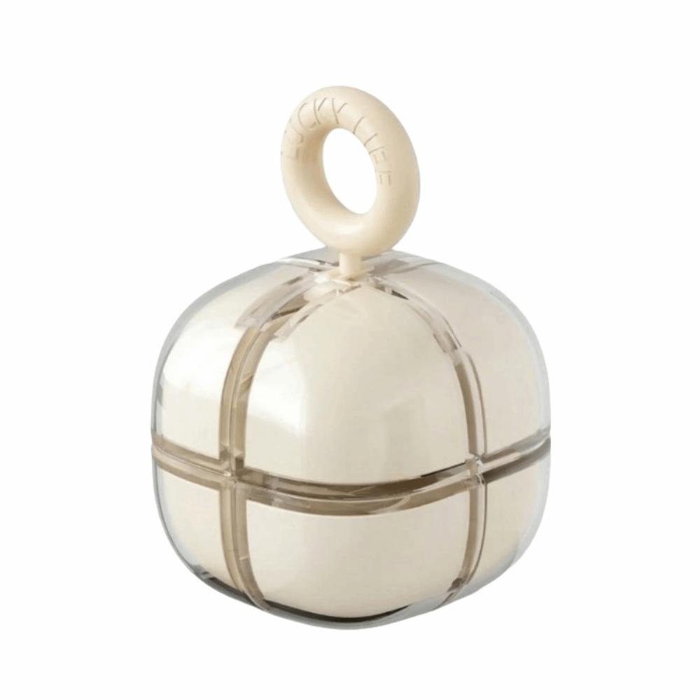 

Sealed Magnetic Cube Pill Organizer Round Mini Pill Case Magnetic Cube Medicine Box Daily Use білий