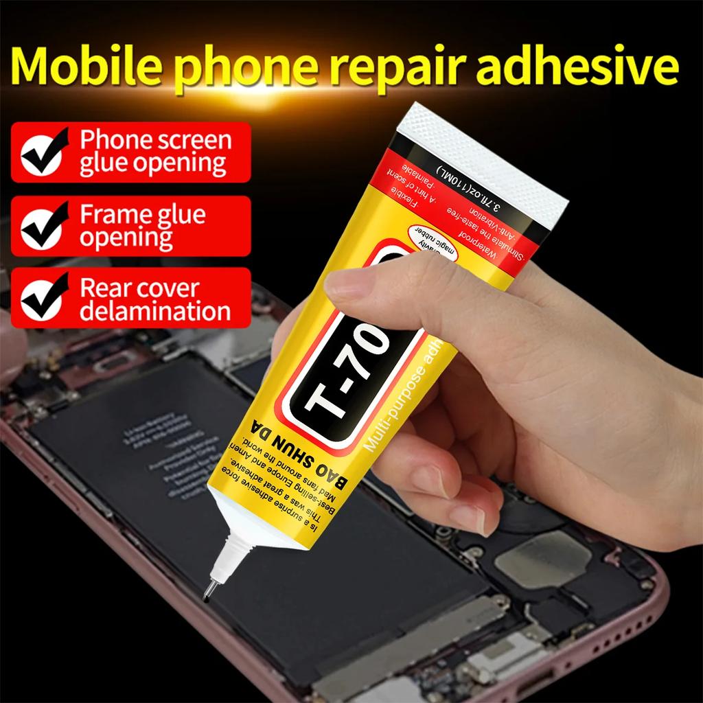 B7000/T7000 Adhesive for Mobile Phones, Metal, Plastic, and Jewelry – 15/110 Ml Waterproof Transparent/Black Repair Kit