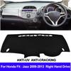 Для Honda Fit Jazz 2009 2010 2011 2012 2013 крышка приборной панели автомобиля правый коврик для приборной панели Dash Pad ковер с защитой от ультрафиолета