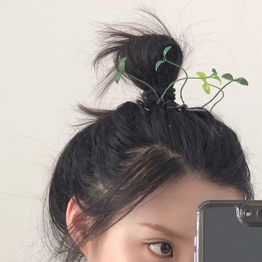 1Pair Simulation Bean Sprout Hair Clip Mushroom Cartoon Duckbill Clips Flower Plant Hairpins  Daily