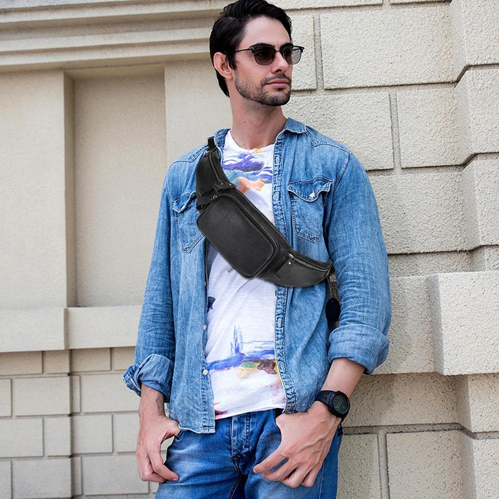 Body Pravá Pas Jedno Rameno Kůže Crossbody Smartphone Pasová Peněženka Pro Venkovní Vodotěsná Taška, Kůže, Pánská Taška, 2WAY, Taška, Taška, Kompatibilní,