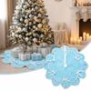 Plush Surface Christmas Tree Skirt Elegant Edge Furry Tree Skirt  Festive Decoration
