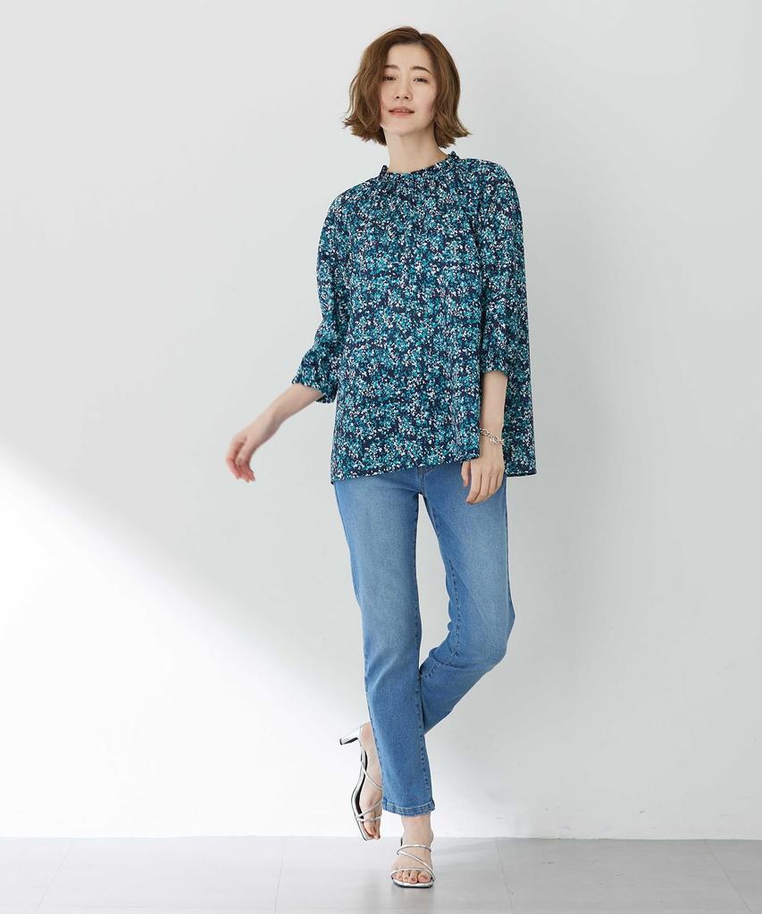 Petit Honfleur Apash Print Green Blouse, Women's, 523286,