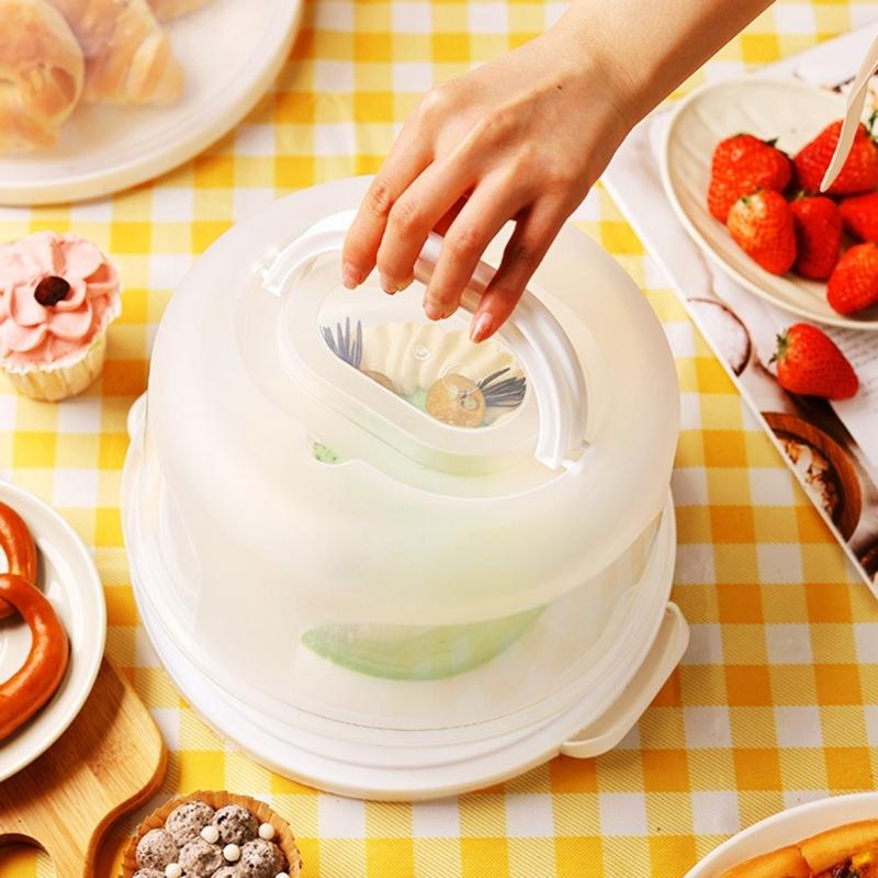 Tall Cake Box with Clear Cover and Nonslip Designs for Holding Layers Desserts Safely During Event Crafted of ABS