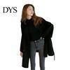 Casual Women Outerwear Fall Winter Woolen Jacket Thick Loose Turn-down Collar OL Commuting Long Coat Double-breasted Mid Length Korean Style Overcoat