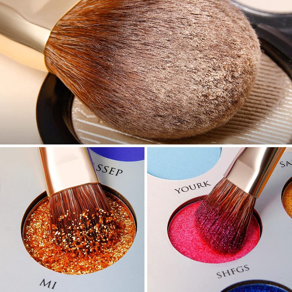 DUcare Makeup Brush Set of 9 Makeup Brush Eye Shadow Brush Face Brush Makeup Brush Super Soft Storage Pouch Included Easy To Carry Makeup Tools