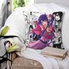 Ai Hoshino Oshi No Ko Anime Čtvercový povlak na polštář Potah na polštář Povlak na polštář Potah na dekorační polštář pro domácnost Ložnici Auto