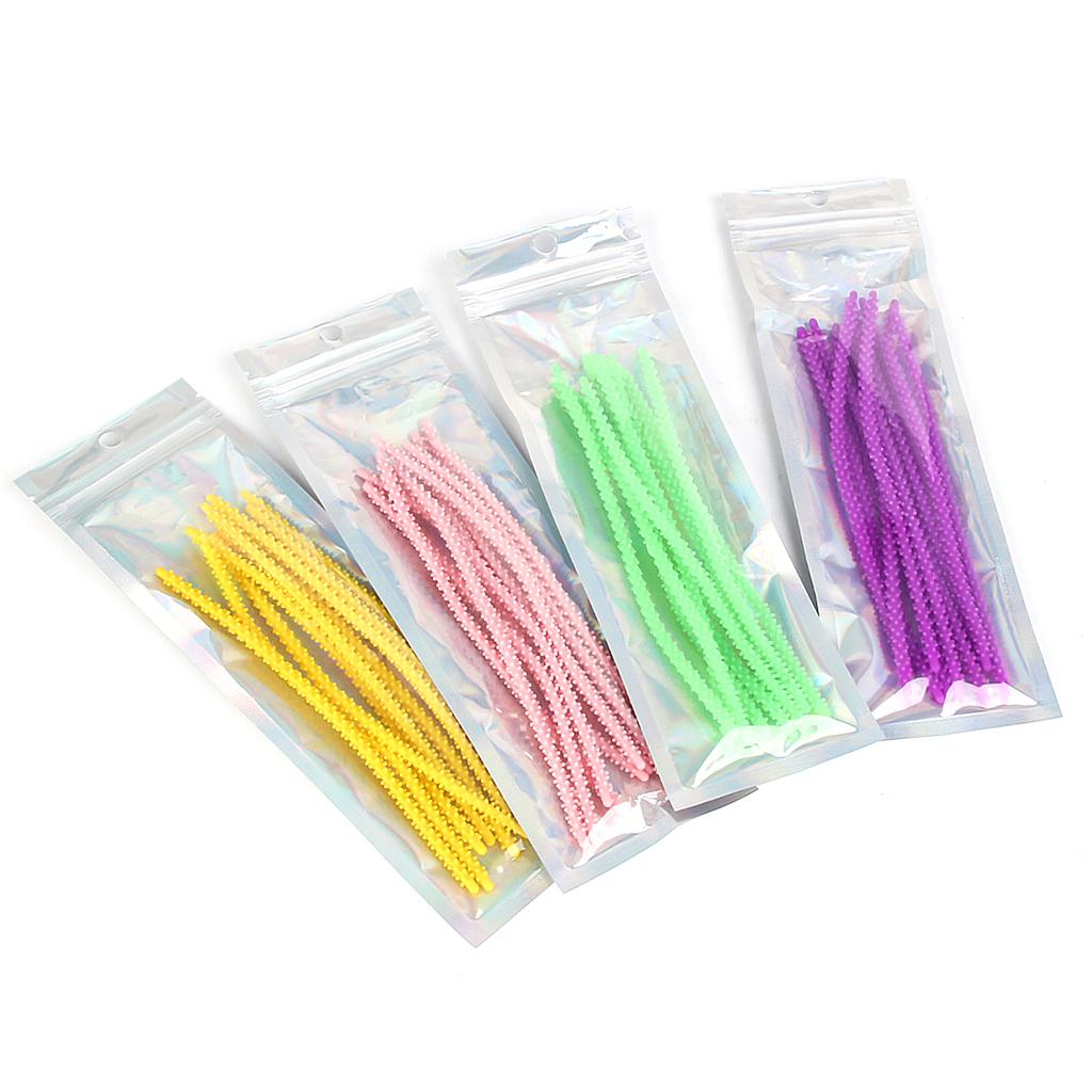 10 Pieces Hair Perm Rods Silicone Fireworks Bars Hairdressing Styling Curling Perm Rod Salon Tool for Hair Styling