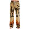 Pantaloni da Pigiama Larghi da Donna con Stampa di Halloween - Pantaloni Morbidi Casual