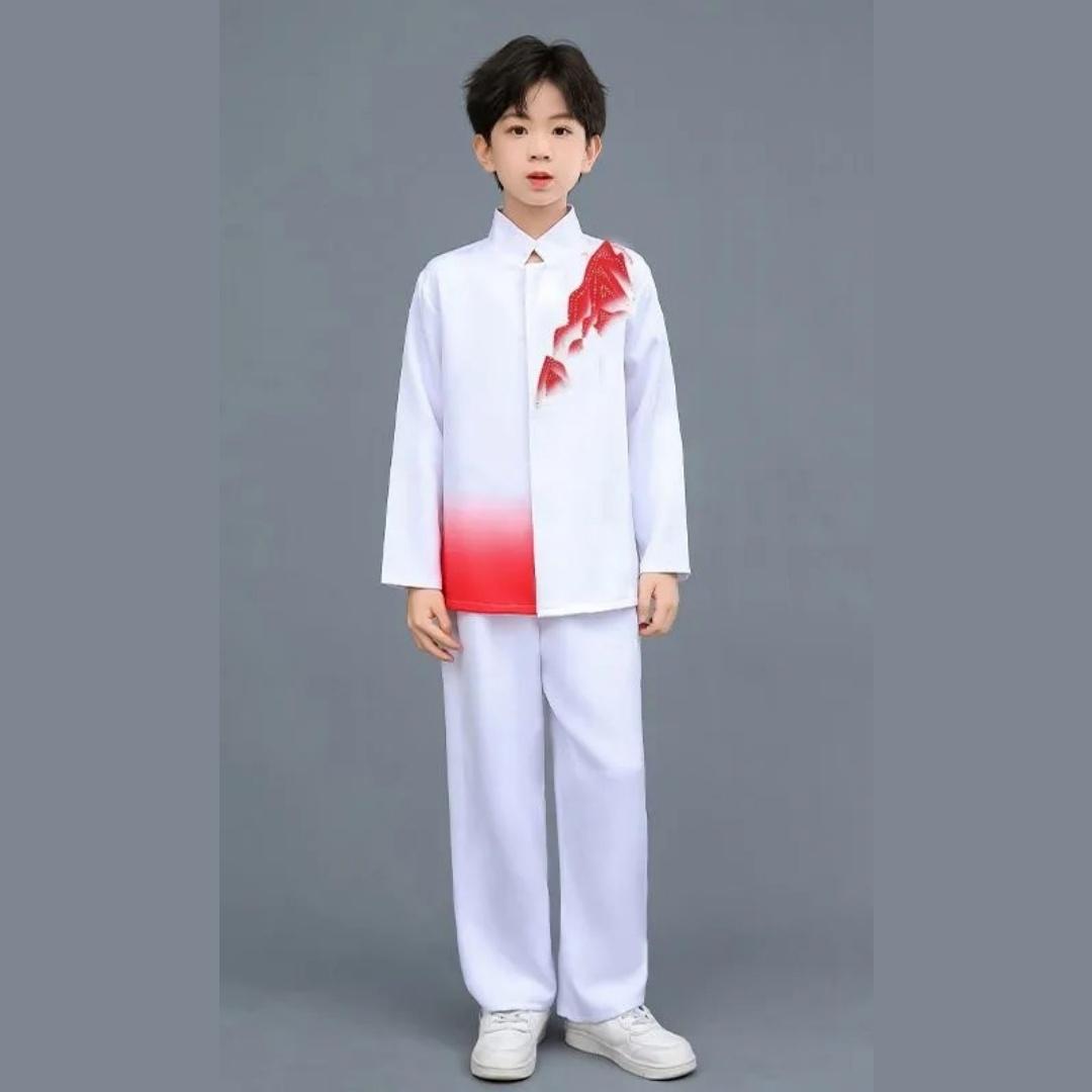 

Костюмы для хора, Классная форма, Форма для конкурса пения и декламации для детей старшего возраста, Платья ко Дню Независимости для мальчиков 120 белый