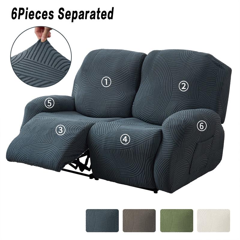 1/2/3Seater Recliner Sofa Cover Elastic Anti-Slip Washable Armchair Slipcover Couch Cover Furniture Protector Living Room Home