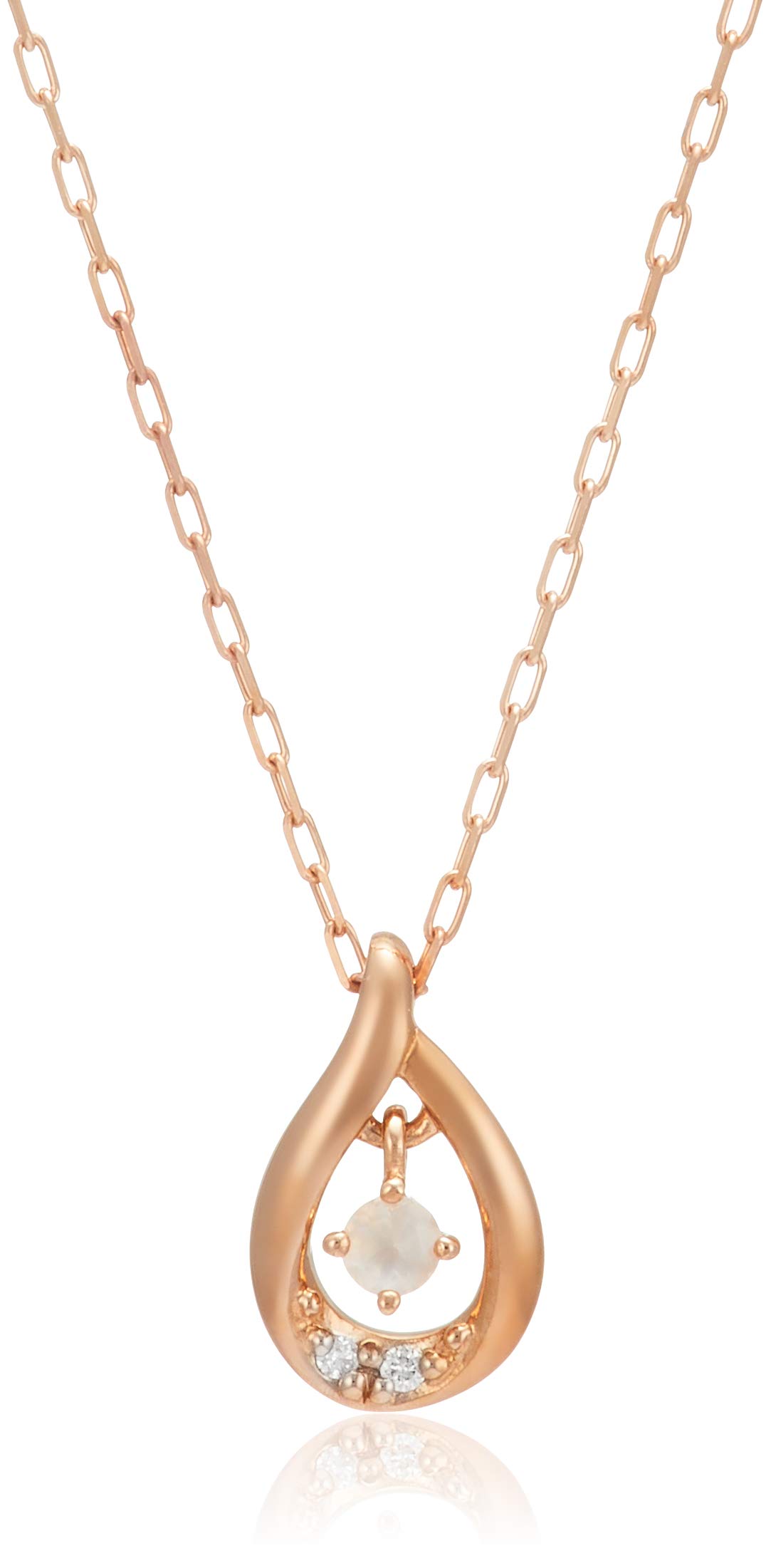 

Намисто з рожевого золота K10 [Море Йондо] 4℃ [Камінь народження червня] 11182-612-3117-00-00 Жіноче