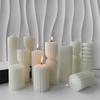 Flexible Silikonform, gestreifte, zylinderförmige Kerzenformen, duftende Aromatherapien, Herstellungsform, handgefertigte Ornamentform