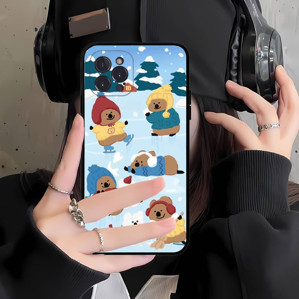 Cute Bear Quokkas For Iphone 17 16 15 14 11 12 13 Pro Max Plus Case Cute Art Phone Cover