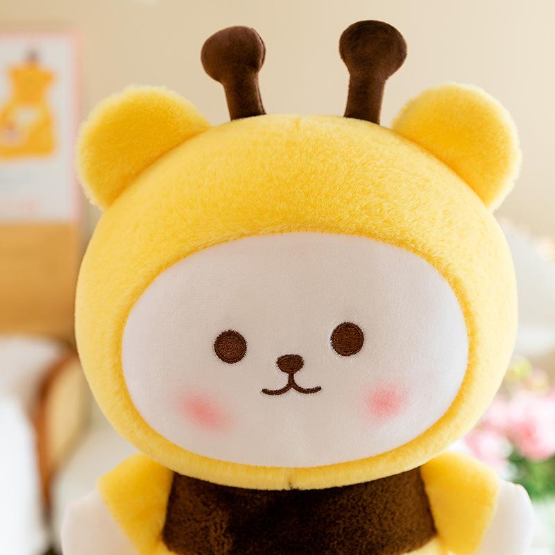 Transform Into Bee Bear Plush Toy Doll Cute Pillow Grab Machine Doll Children Girl Gift