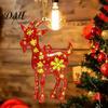 Acrylic Festive Hanging Pendants 2D Goat Christmas Tree Ornament, Zodiac Pendant with Gold String, Year Red Gradient Decor of The Ornament 2027,