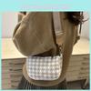 Chic Black And Khaki Canvas Saddle Bag For Stylish Women Featuring Unique Design