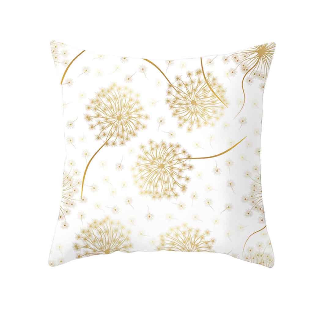 Gold Plant Printed Polyester Case Cover Sofa Pute Cover Home Decor