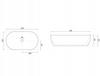 Rea Amelia White Oval Countertop Washbasin 52