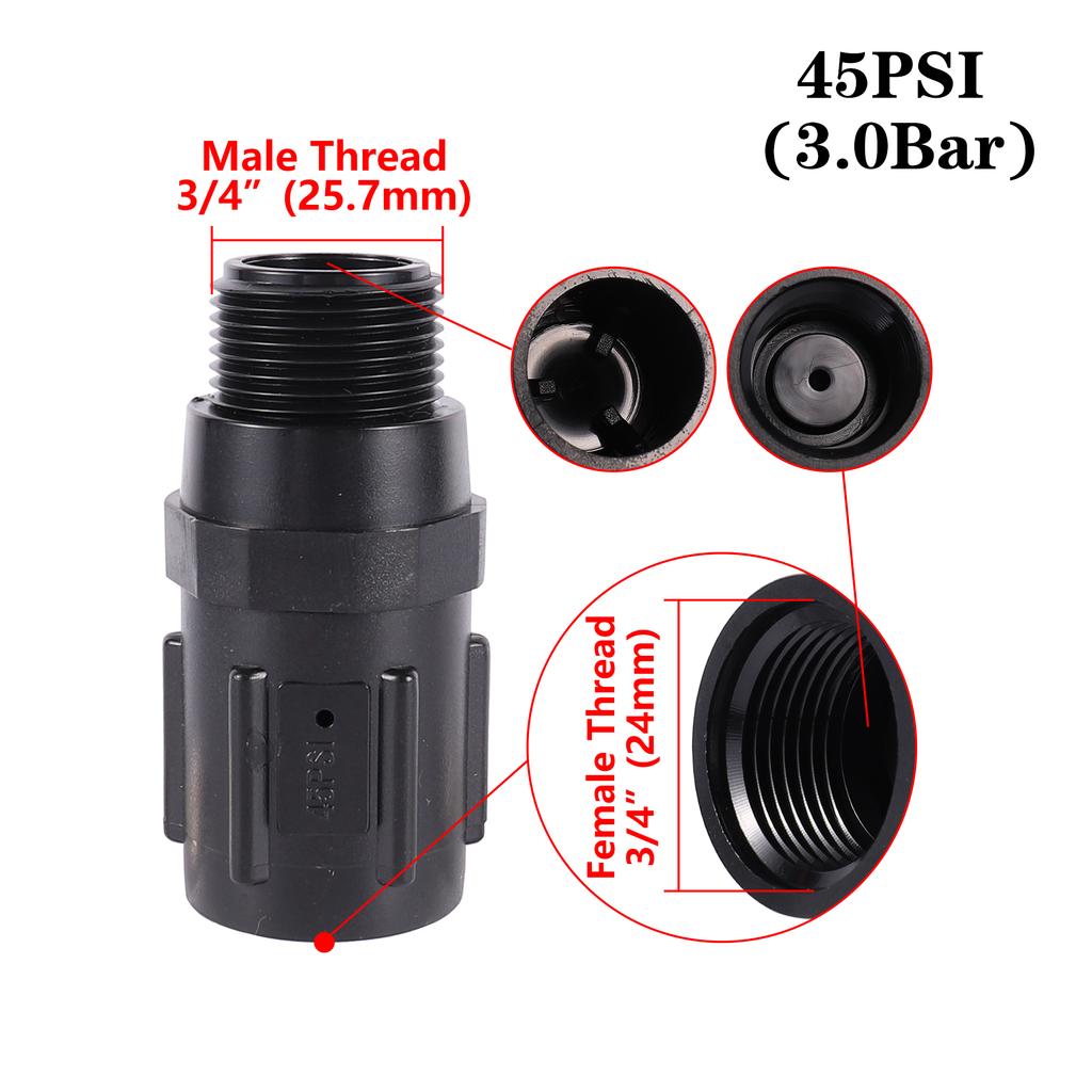 15-45psi Water Pressure Regulator Drip Valve 3/4 Inch Bsp Thread Garden Agriculture Irrigation Pressure Reducing Valve
