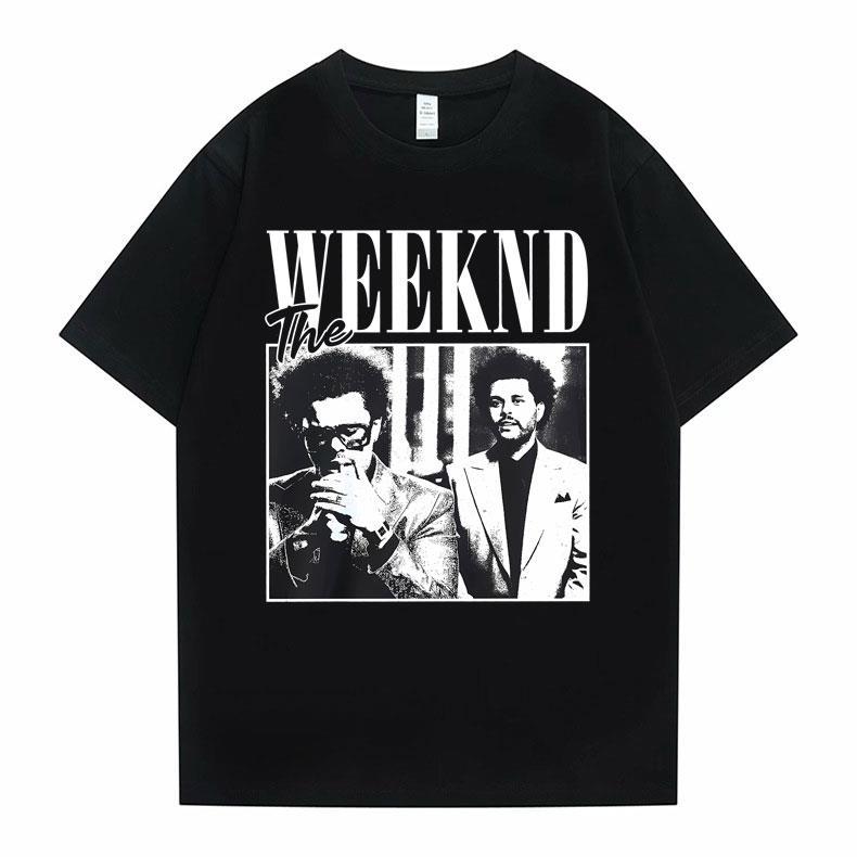 

2026 Summer Pop Singer Artist Weeknd Print Tops Tees Clothes Female T-shirt Men Cartoon Tee Short Sleeve Fashion Girls T Shirt 5XL різнокольоровий