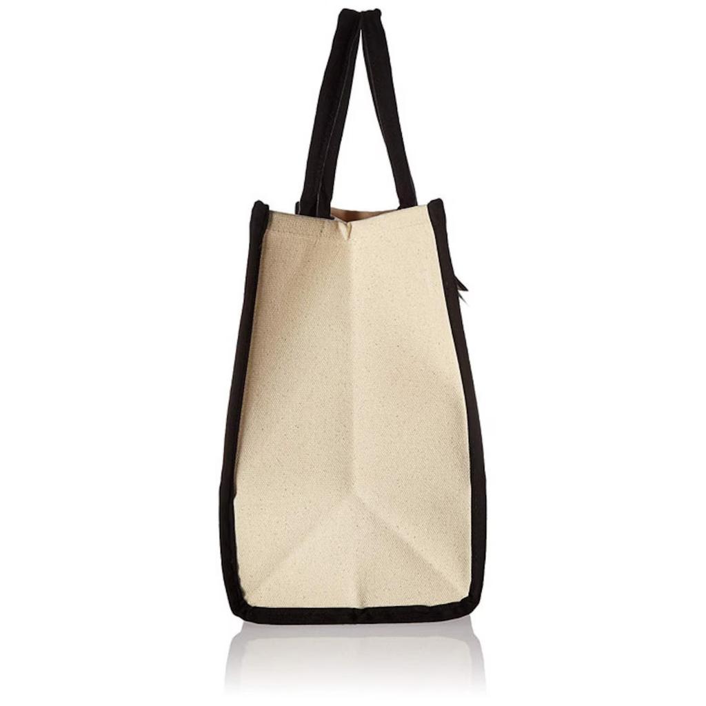 Bride team Black and white canvas handbag shopping bag bride's wedding single party shoulder bag