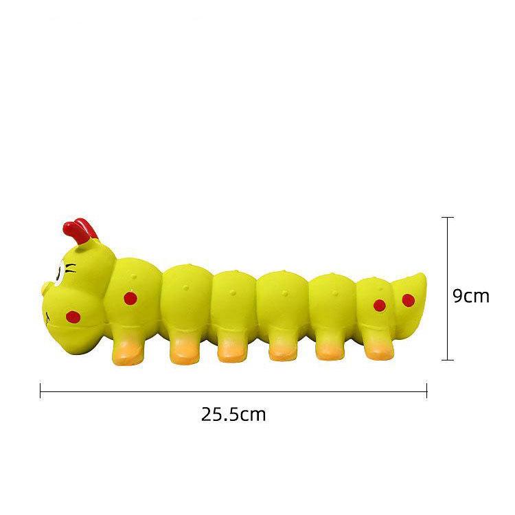 Dog Vocal Toy Pet Latex Caterpillar Squeaky Slow Rebound Decompression Simulation Caterpillar Playing Pet Latex Sound Toy