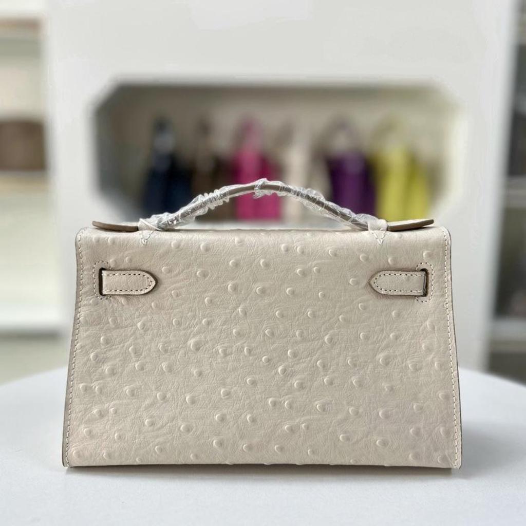 New Palm-pattern Mini Bag A Generation Of Ostrich Pattern Leather Single-shoulder Cross-seat Dinner Clutch