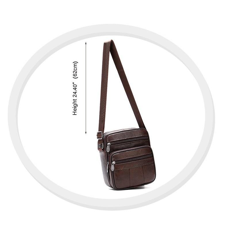 Leather Shoulder Bag Messenger Bag for Men 16*5*19cm