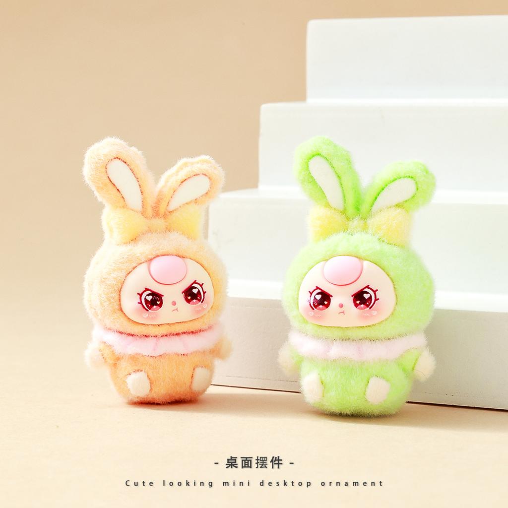 8pcs/Set Baby Three Figure Toy Mini Rabbit Figurine Desktop Decoration Model Ornaments Toys Boys Girls Christmas Gifts