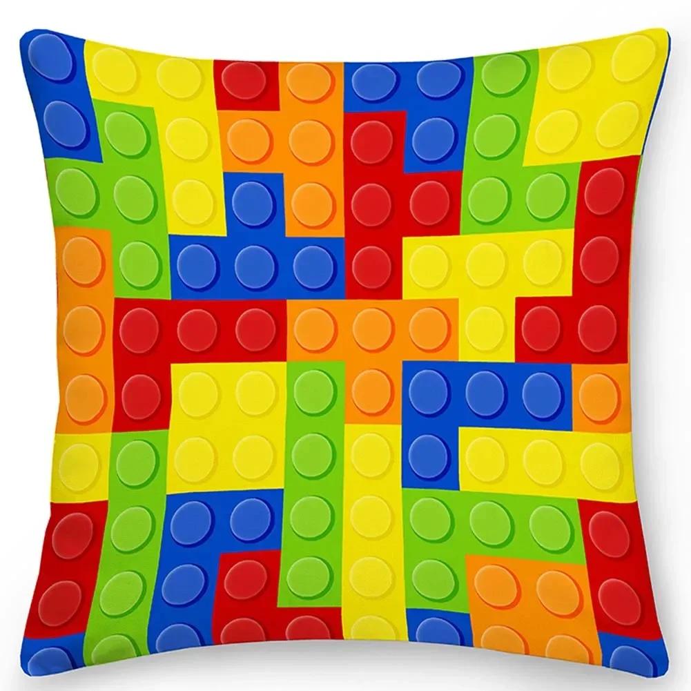Colorful Square Printed Sofa Cushion Cover Pillowcase Home Decor Party Car Bedding