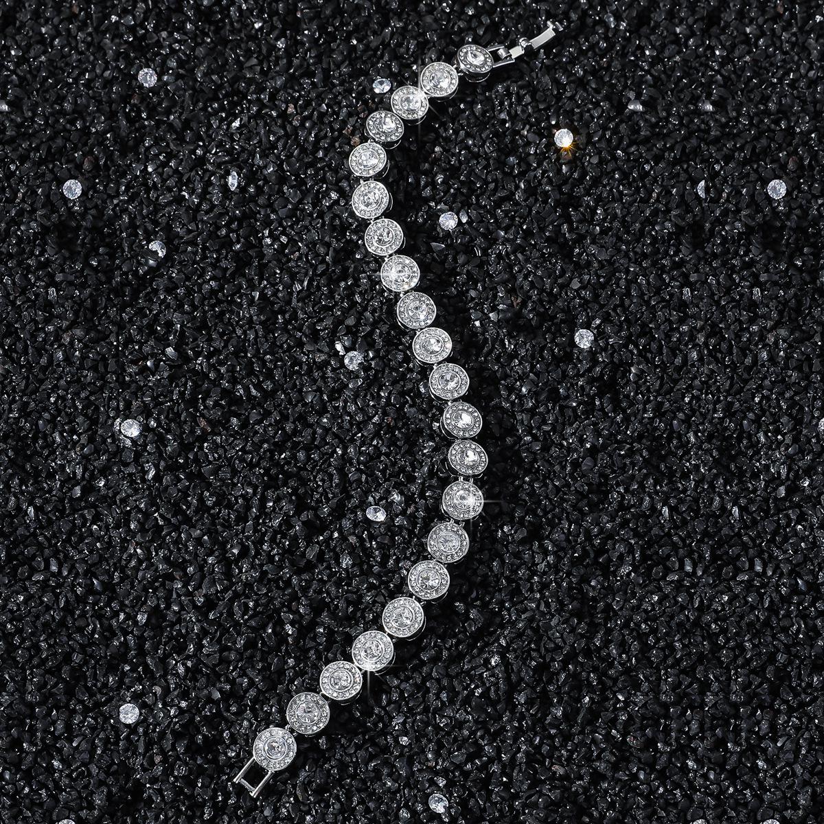 Мужское 8-миллиметровое круглое хип-хоп ожерелье с бриллиантовой вышивкой