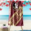 Florida State Seminoles Print Beach Towel, Large Soft Quick Dry Towel for Beach Camping Swimming