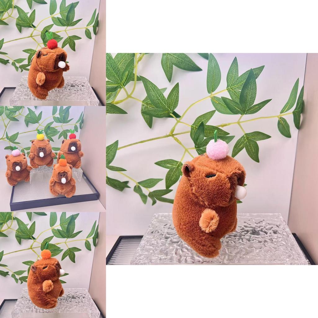 Adorable Capybara Plush Keychain Bubble Blowing Soft Toy Perfect For Animal Lovers