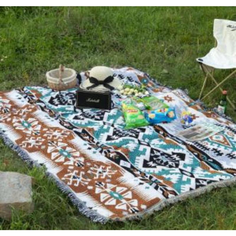 Toalha de sofá simples, preto e branco, papoula, girassol, casa de família, cobertor decorativo, tecido, gramado, tenda, tapete, pano