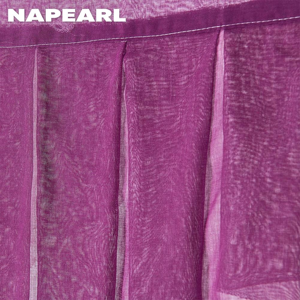 1PC NAPEARL Fashion Two Color Tulle Valance Door Curtain Short Rod Rocket Decorative Window Kitchen Curtain