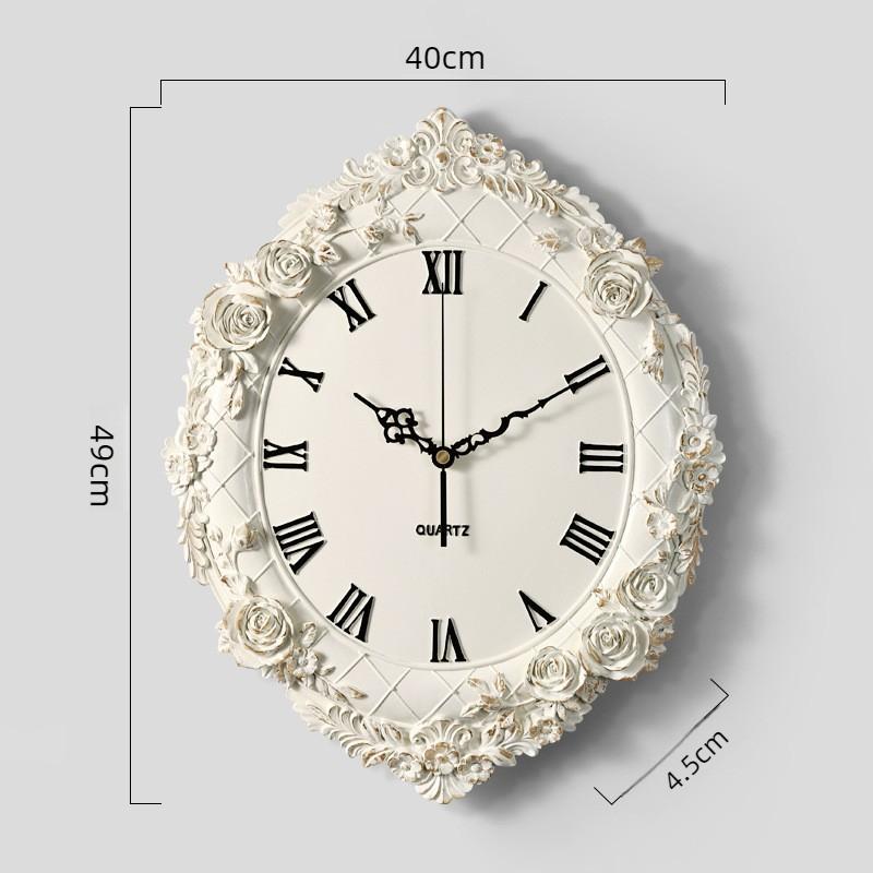 

Retro Wall Clock Decoration Silent Living Room Wall Watch Fashion Dining Room Clock Light Luxury Home Decoration Accessories бежевый