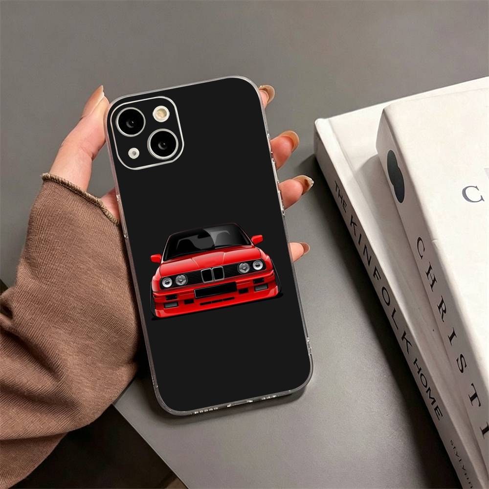 E-E30 Car Phone Case For iPhone17,16,15,14,13,12,11 Plus,Pro Max Soft Transparent Cover