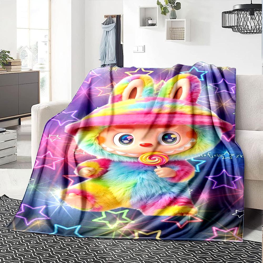 Labubu Decke Bequem Perfekt für Strandstuhl Sofa für Alle Jahreszeiten Stilvolle Dekoration Geburtstag Weihnachten Geschenk Decke