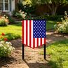 Fourth of July Garden Stake Stars And Stripes Eagle Yard Art Stake American Patriotic Stake for Backyard Lawn Decoration