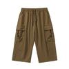 Summer Men's Cargo Shorts Multi-Pockets Sportswear Breathable Quick Dry Calf-Length Capris Pants Loose Breeches Shorts