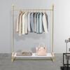 Modern Clothes Rack Freestanding, Gold Garment Rack with Wheels, Heavyweight Display Rack for Retail Store Boutique Bedroom Dorm