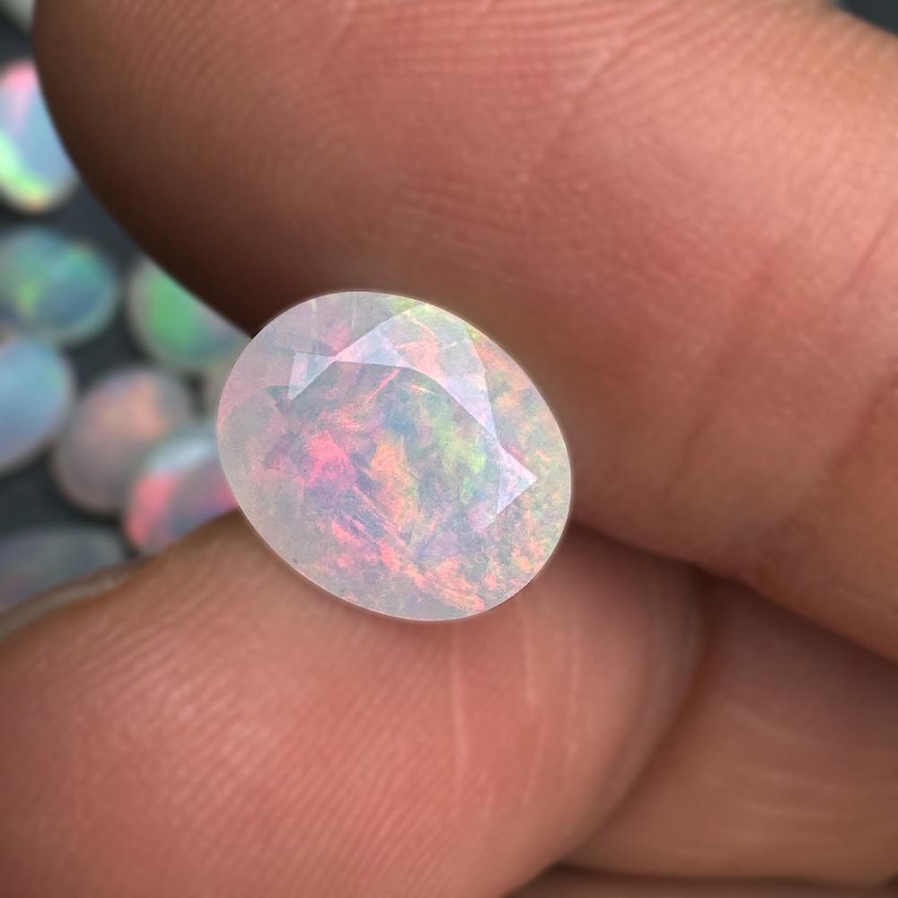Natural Ethiopia Opal Oval Cut Loose Gemstones for DIY Silver and Gold Jewelry Making