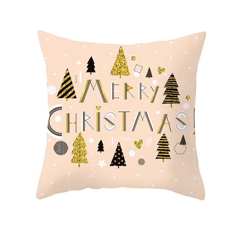 Peach Skin Snowflake Cushion Cover Christmas New Sofa Pillow Cover Home Pillow Cover Home