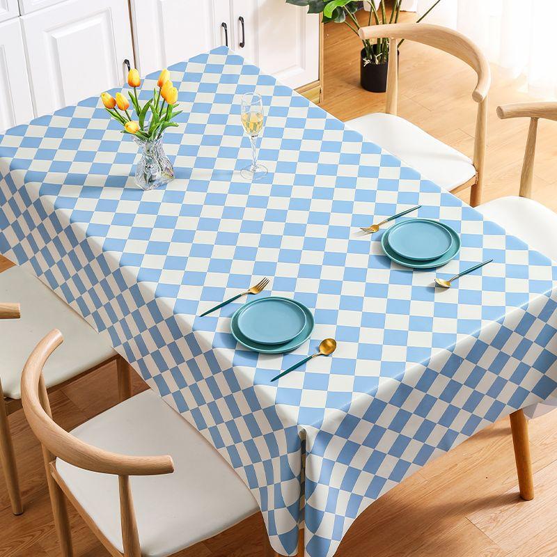 

Европейская ретро скатерть в клетку Водонепроницаемая, маслостойкая и защищающая от ожогов Ветрозащитная ткань для кофейного столика в клетку Подкладка для обеденного стола 120*170cm