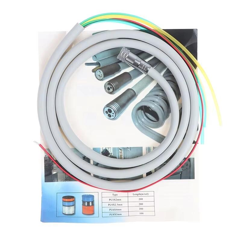 Nigf 2/4 Hole Dental Silicone Hose With Fitting For High/Low Speed Air Turbine Handpiece Dental Chair Accessories