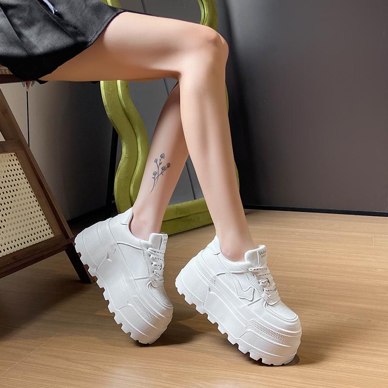 Fashion 8CM High Platform Sneakers Casual Outdoor Skateboard Shoes Fashion Comfortable Chunky Sneakers Running Sports Shoes Female